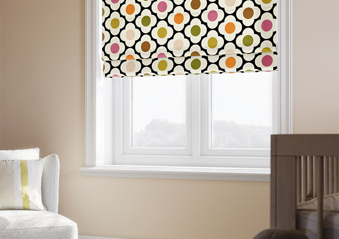 Orla Kiely Spot Flower, Red Multi - Roman Blind - Image 5